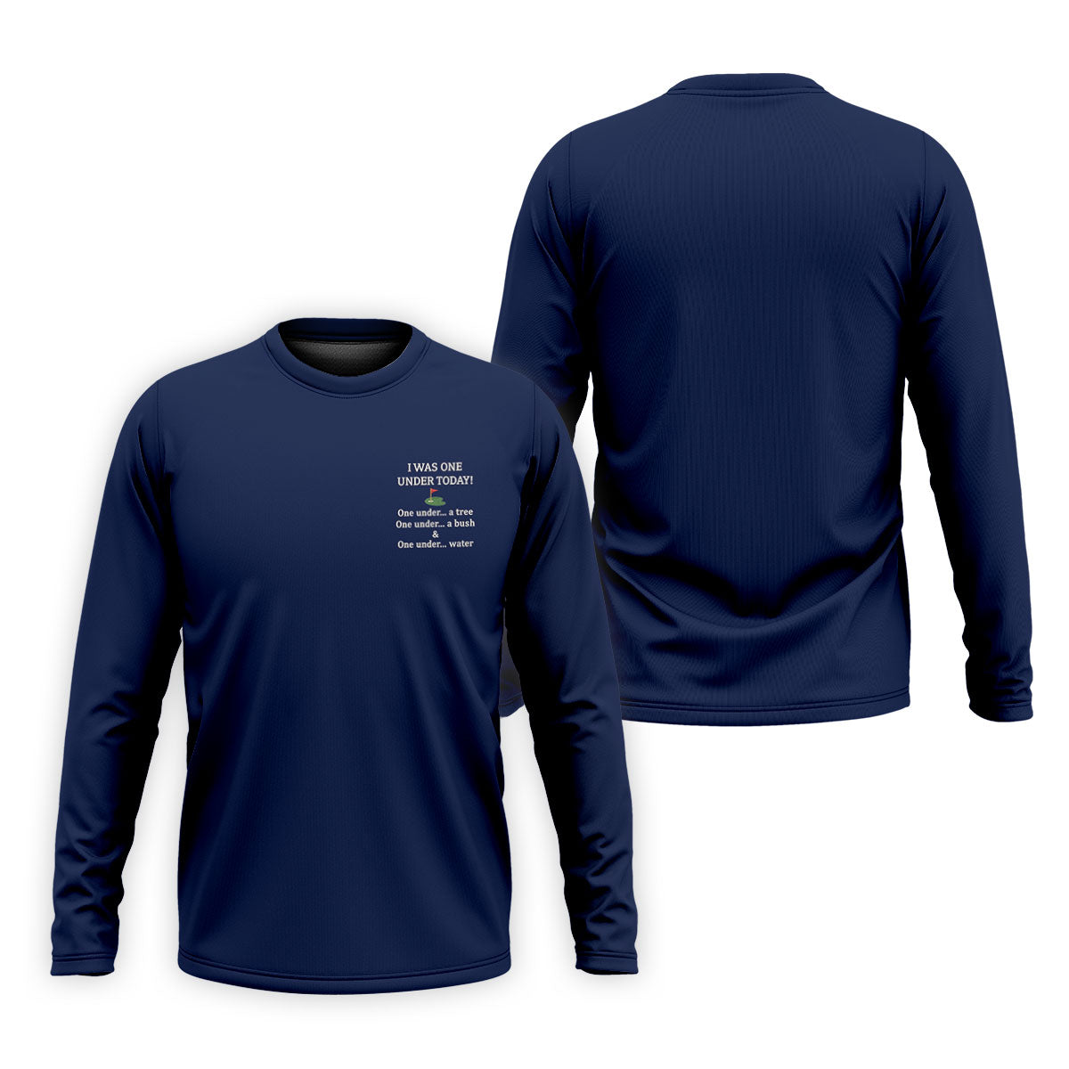 I Was One Under Today Navy Golf Shirt, Funny Golf Shirt, Golf Shirts For Men, Polo Shirtor Men