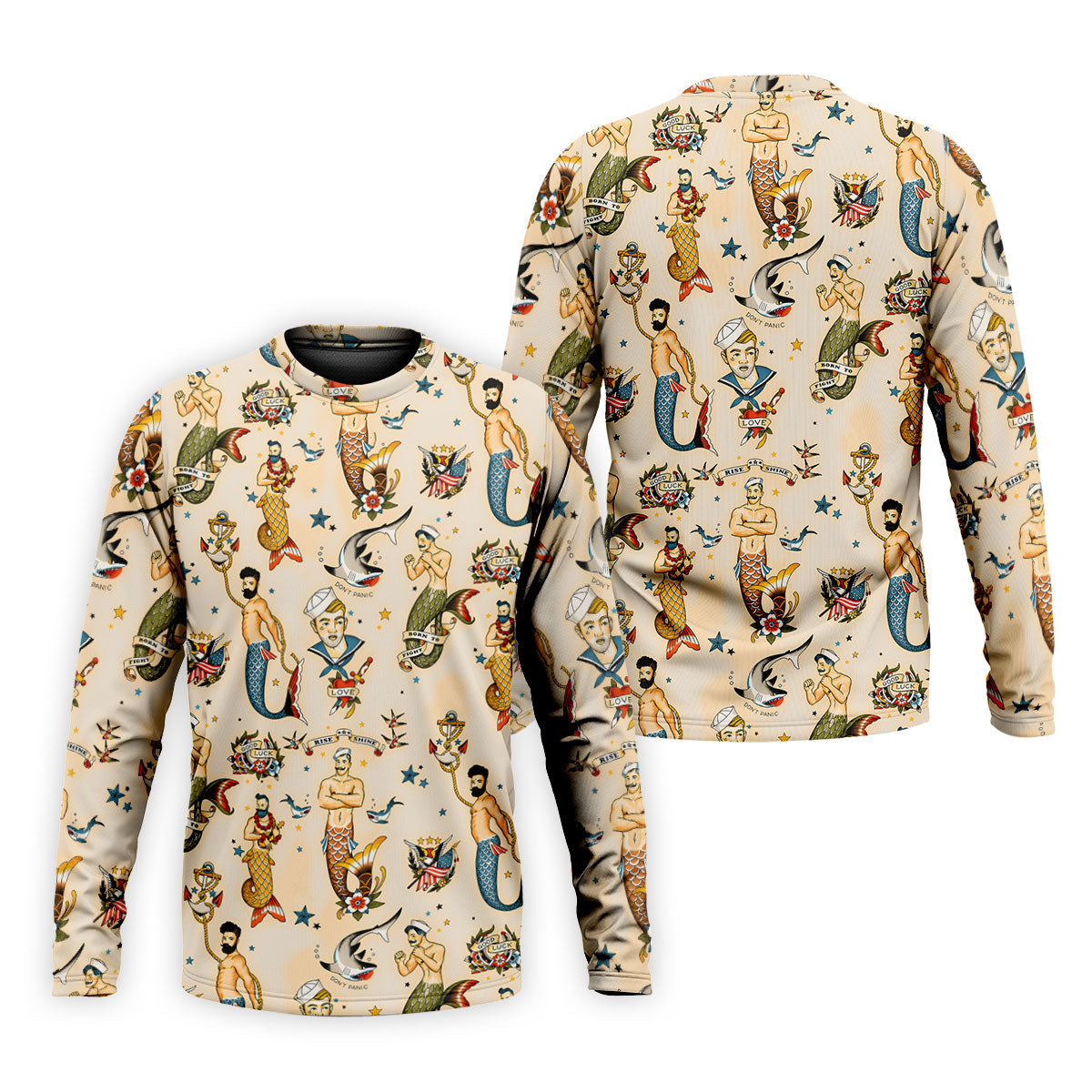 Mermen Rise And Shine Men's Funny Golf Shirts, Gay Pride Month Celebrate Golf Shirts For Men