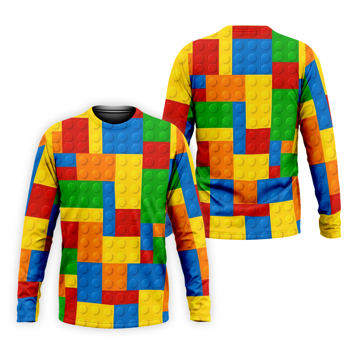 Lego Pattern Colorful Golf Shirt, Golf Tops For Men, Polo ShirtFor Men, Golf Shirts For Men