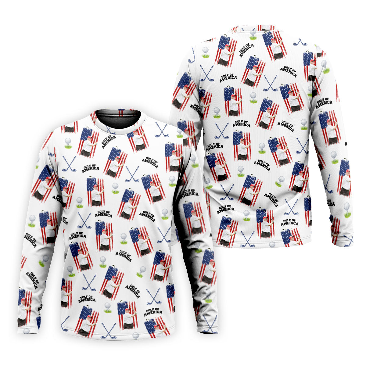 Golf Of America Patriotic Golf Shirt, Men's Funny Golf Shirts, 250 Years 4th Of July Golf Shirts For Men