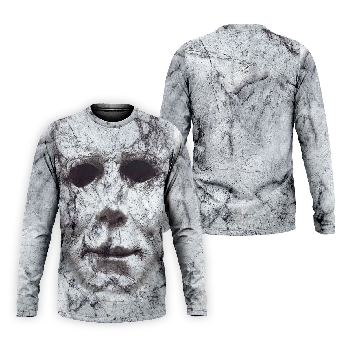 Horror Myer Face Polo ShirtFor Men, Horror Cosplay Golf Tops For Men, Halloween Golf Shirt