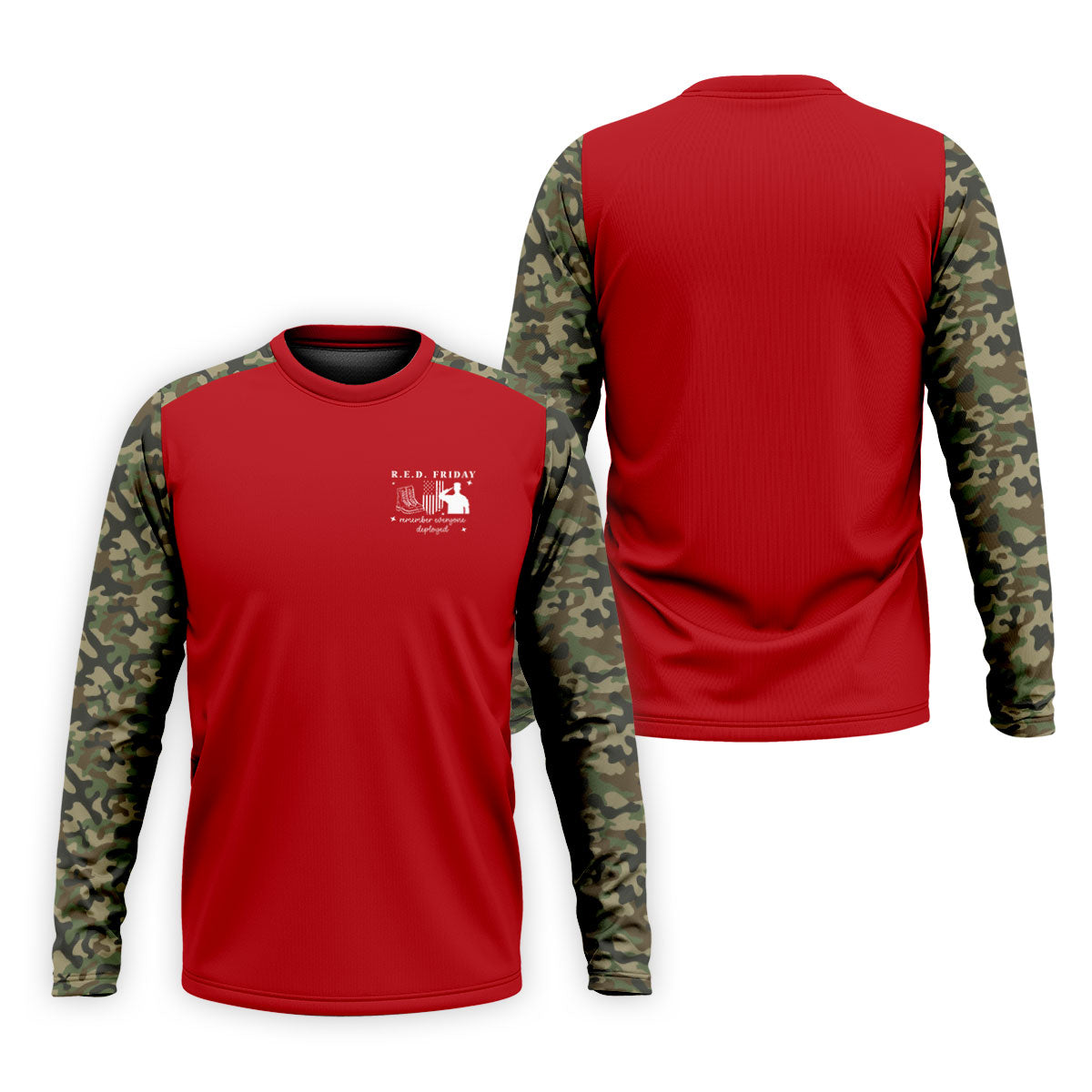 RED Friday Camo Red Patriotic 4th Of July Golf Shirt, 250th Anniversary Golf Shirts For Men