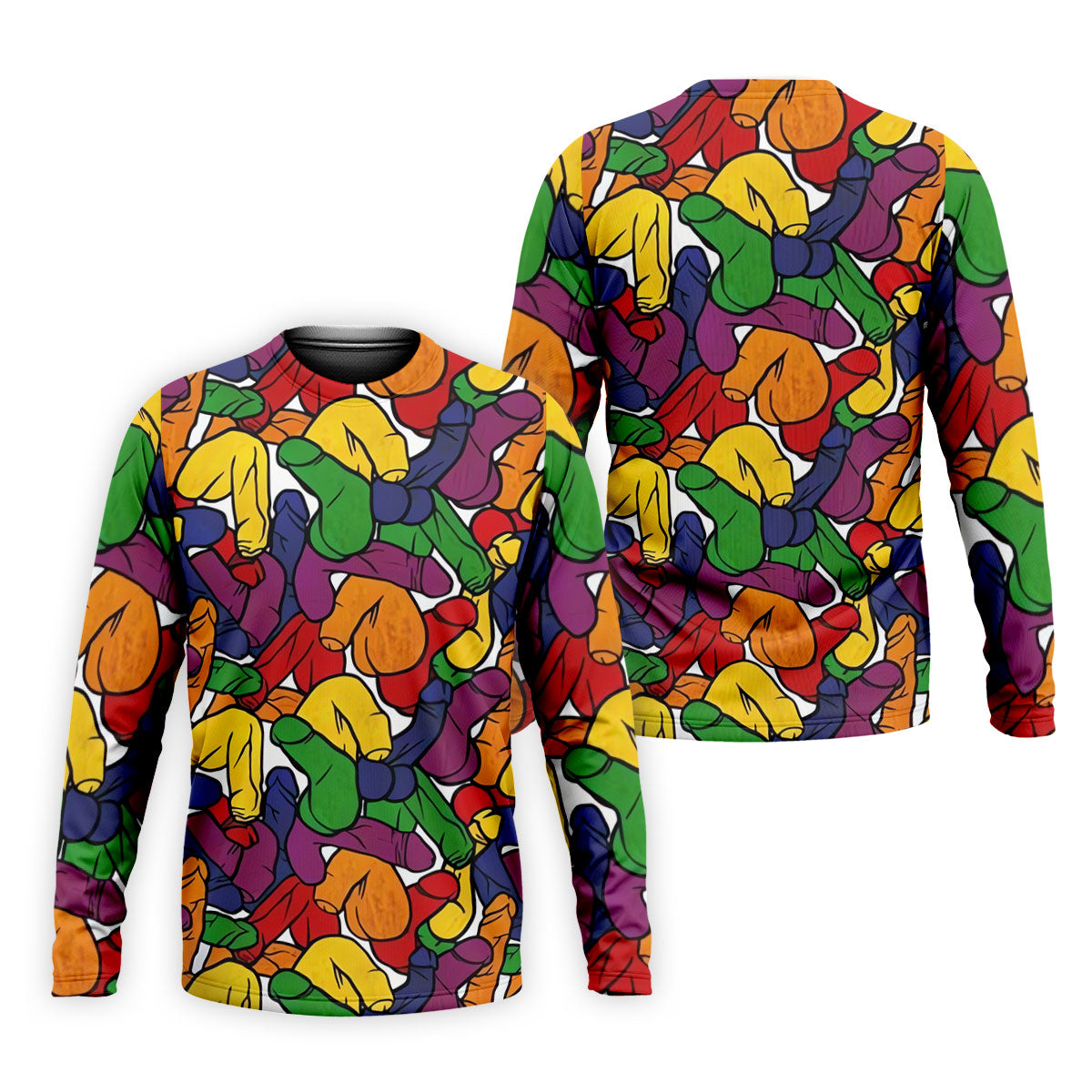 Adult Humor Pride Colors Retro Golf Shirt, LGBTQ Month Men's Funny Golf Shirts