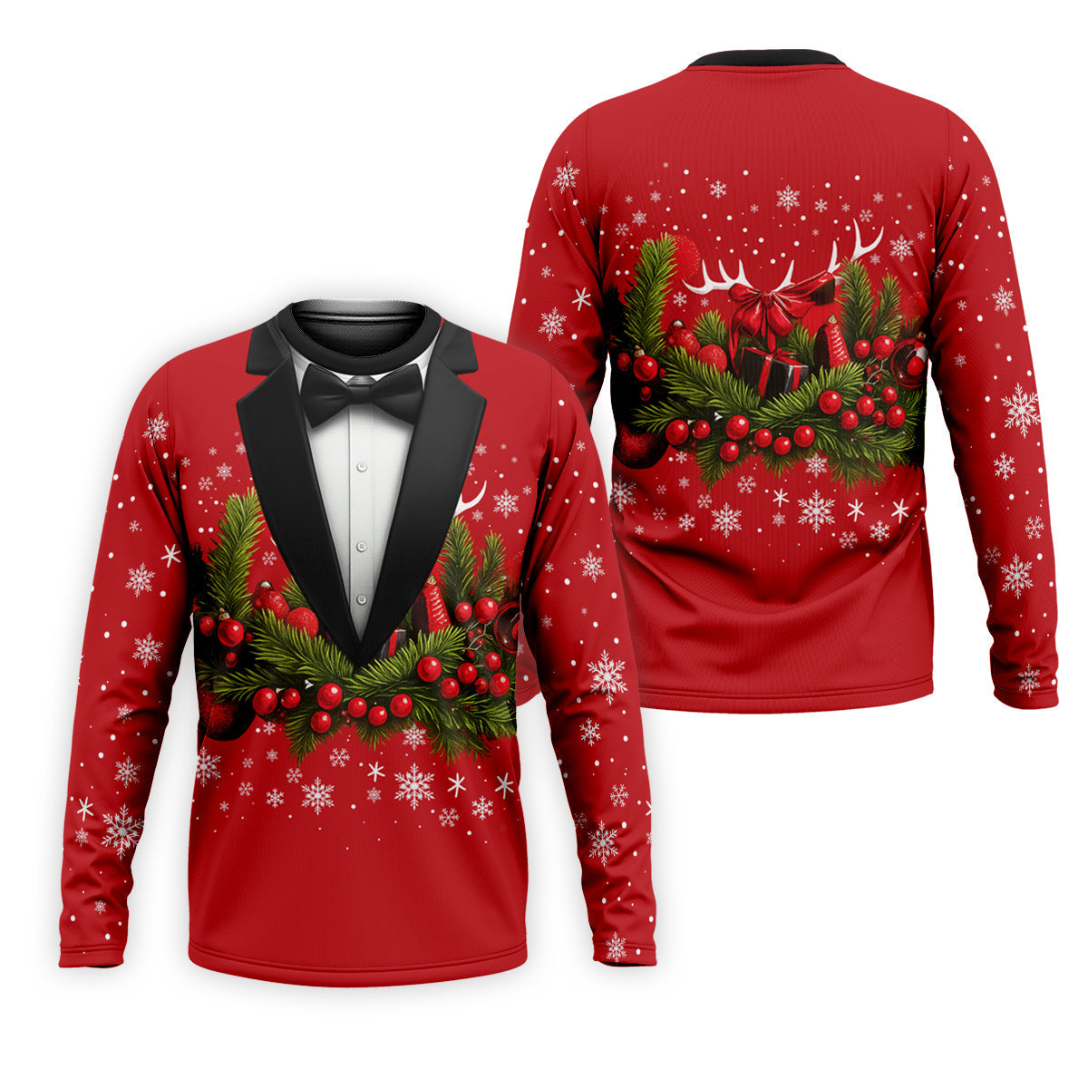 Christmas Mistletoe Vintage Prints Men's Golf Polo Shirtistmas Golf Shirt, Golf Gift For Men