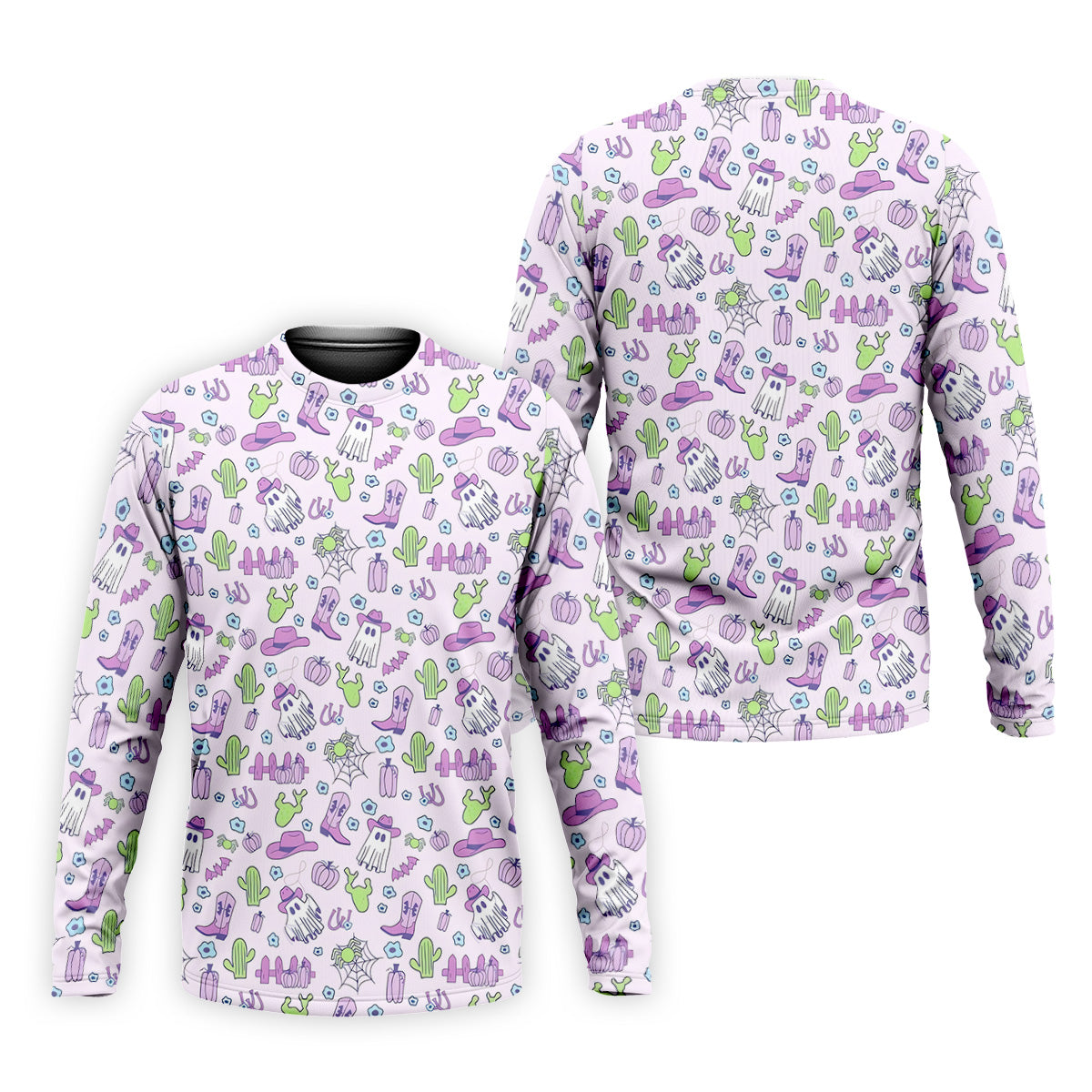 Western Halloween Purple Golf Tops For Men, Fun Golf Shirts For Men, Polo ShirtFor Men