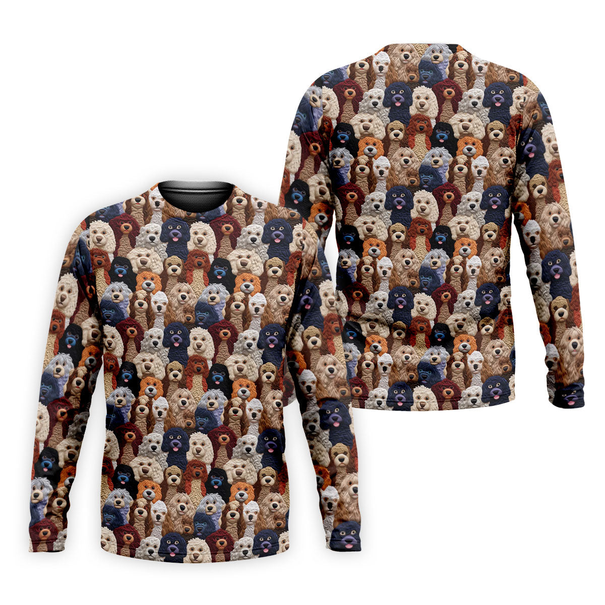 Cartoon Poodle Dog Men's Golf Polo Shirtfts For Dog Lovers, Polo ShirtFor Men