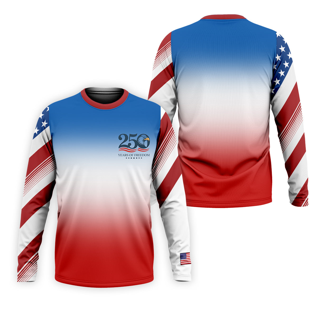 250 Years Of Freedom Eagle America Flag Golf Tops For Men, 250th Anniversary Golf Shirts For Men