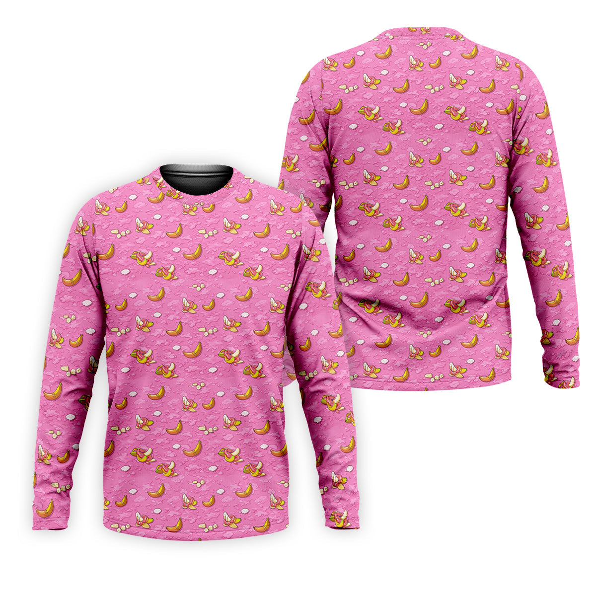 Banana And Donut Dirty Humor Pink Golf Shirt, Fun Golf Shirts For Men, Valentines Golf Gift, Golf Shirts For Men