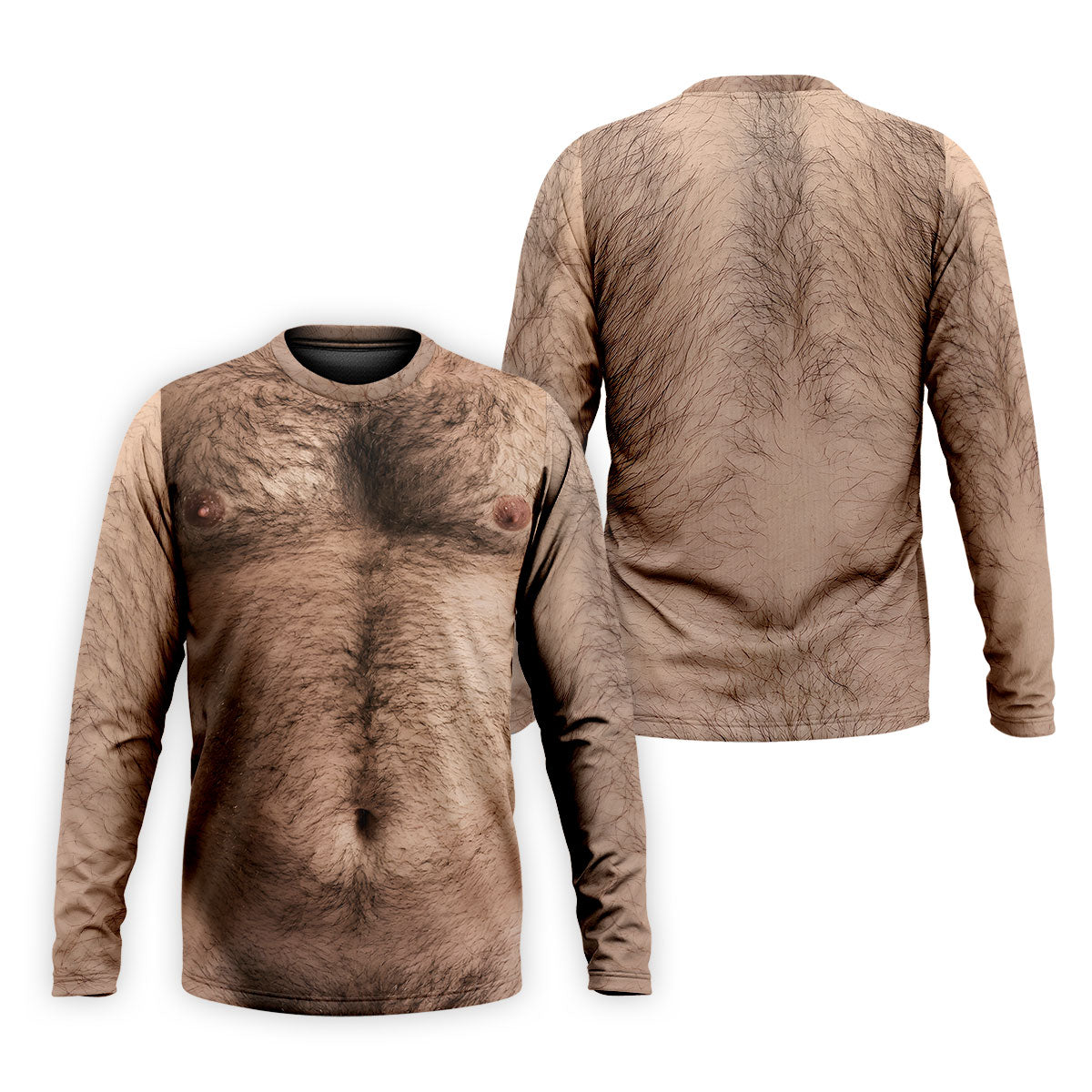 Funny Hairy Chest Golf Shirt, Men's Funny Golf Shirts, Beer Belly Gag Gift For Dad, Polo ShirtFor Men