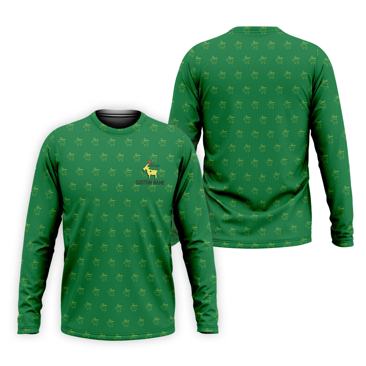 Tiger Goat Golf Tournament Golf Shirt, Golf Tops For Men, Golf Shirts For Men