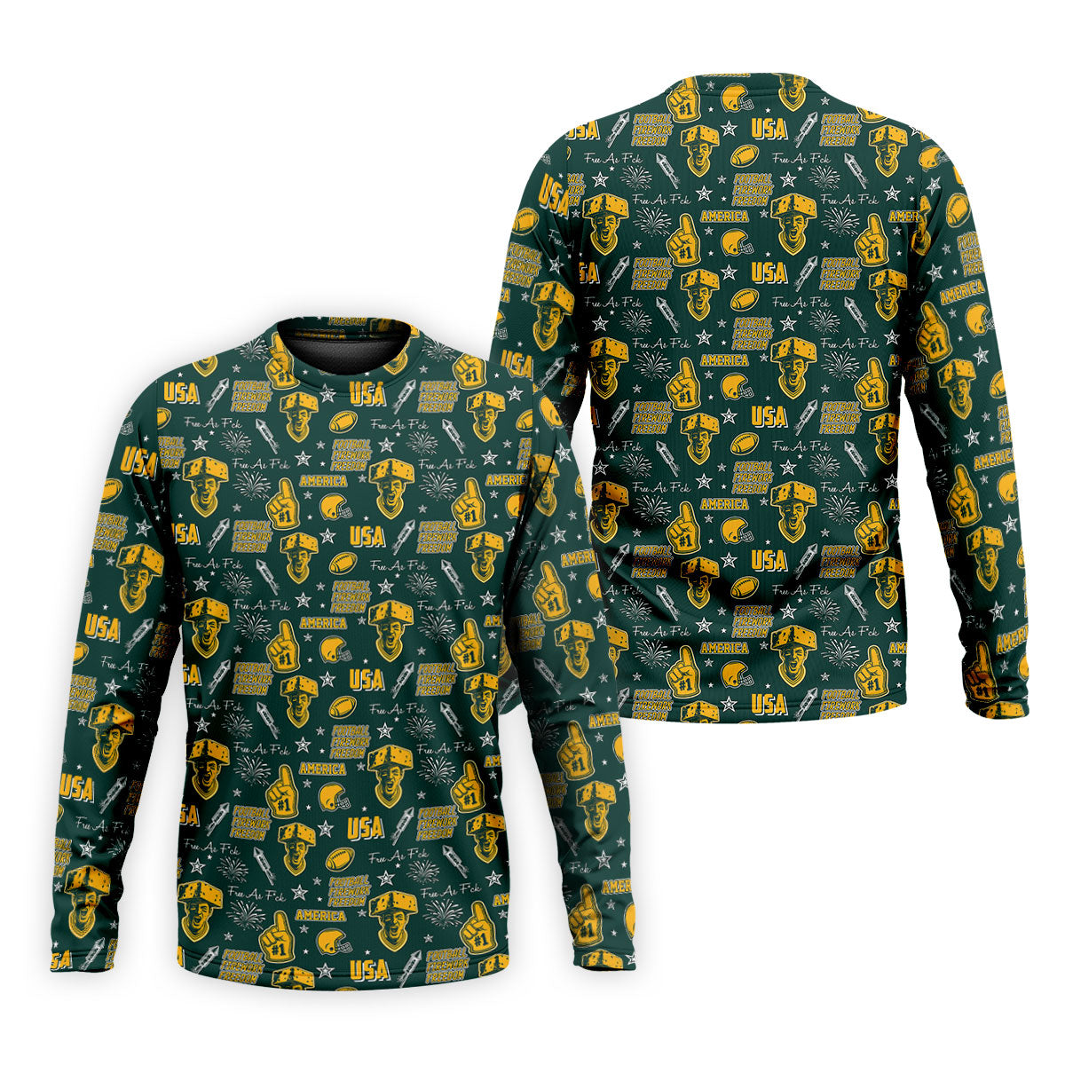 Cheesehead Dark Green And Gold Sport Polo, American Football League Gift Ideas For Football Fans