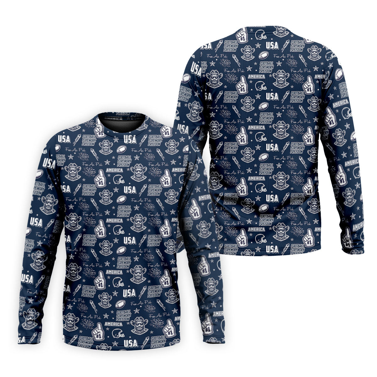 Cowboy Football Team Navy Blue And White Sport Polo, American Football League Gift Ideas For Football Fans