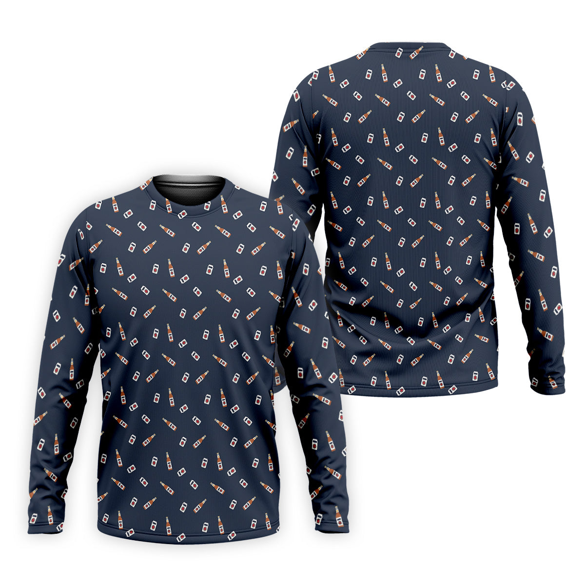 Beer Bottle Vs Can Seamless Pattern Golf Tops For Men, Golf And Beer Golf Shirts For Men