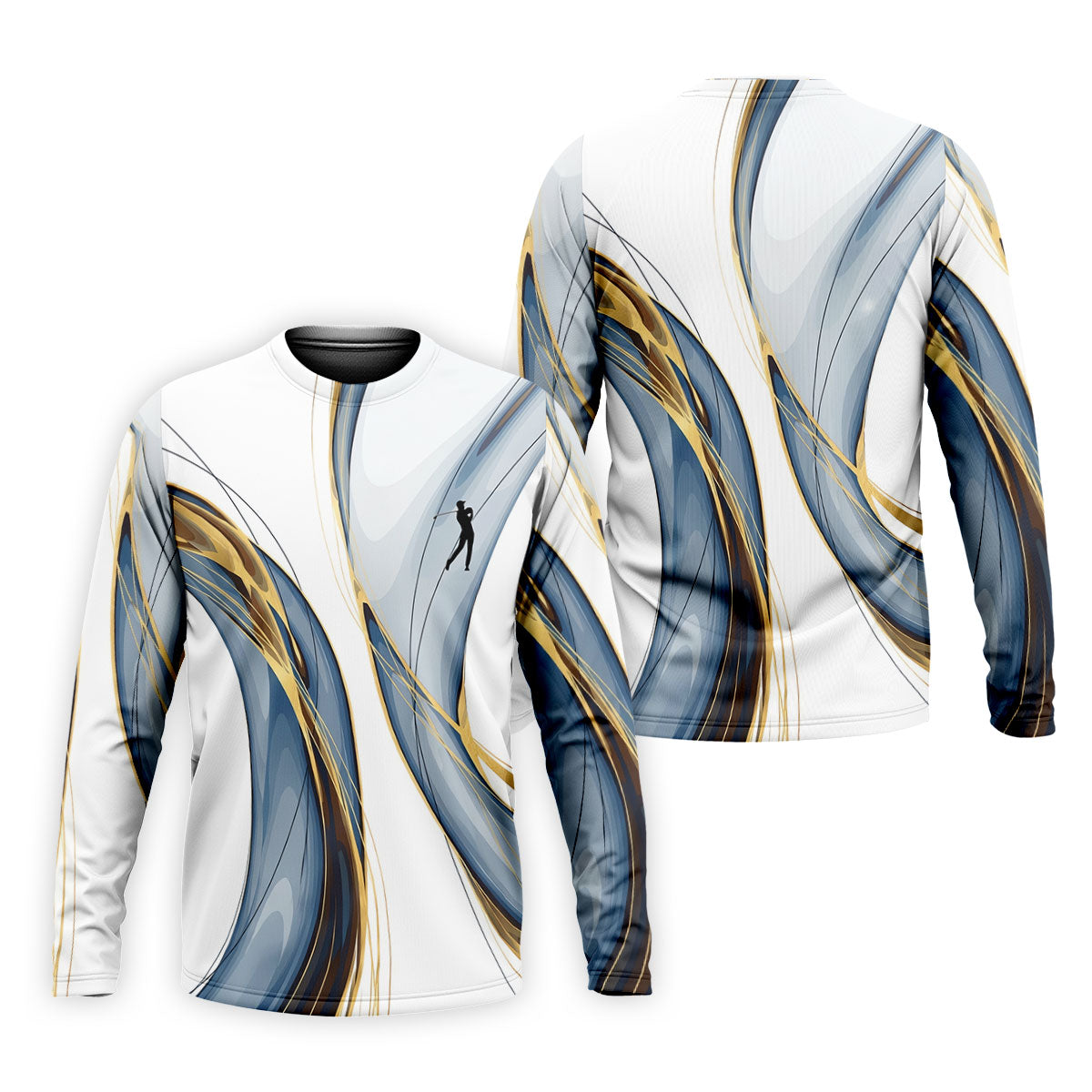 Abstract Line Art Retro Golf Shirt, Golf Shirts For Men, Polo Shirtor Men, Golf Gift For Men