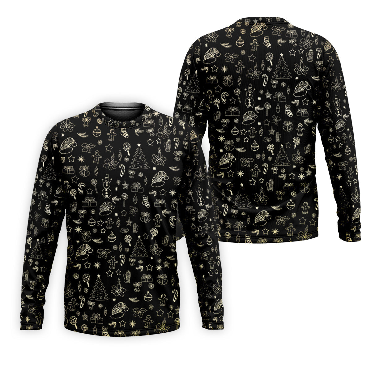 Festive Christmas Golden Pattern Men's Golf Polo Shirt Christmas Golf Shirt, Golf Gift For Men