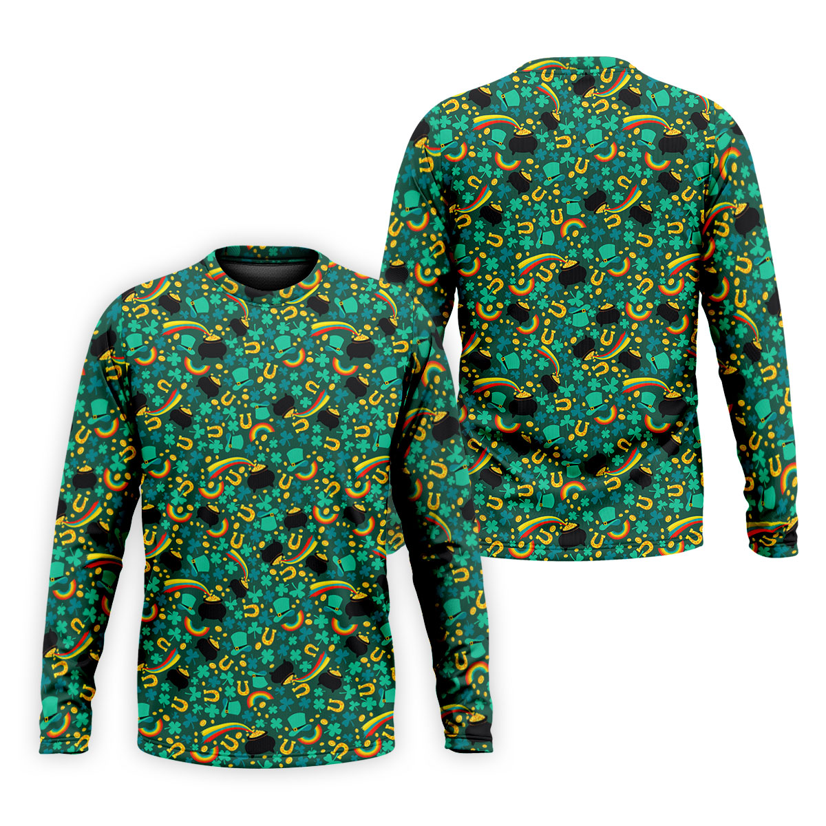 Shamrock Beer Lucky Four Leaf Clover St Patrick's Day Pot Of Gold Polo ShirtFor Men, Golf Gift For Men