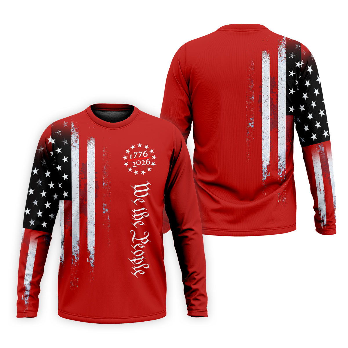 We The People 250 Years Red Vintage Golf Shirt, Patriotic 4th Of July Golf Shirts For Men