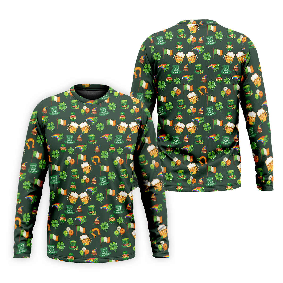 Everyone Is Irish Today Shamrock St Patrick's Day Dark Green Golf Shirt, Polo ShirtFor Men, Golf Shirts For Men