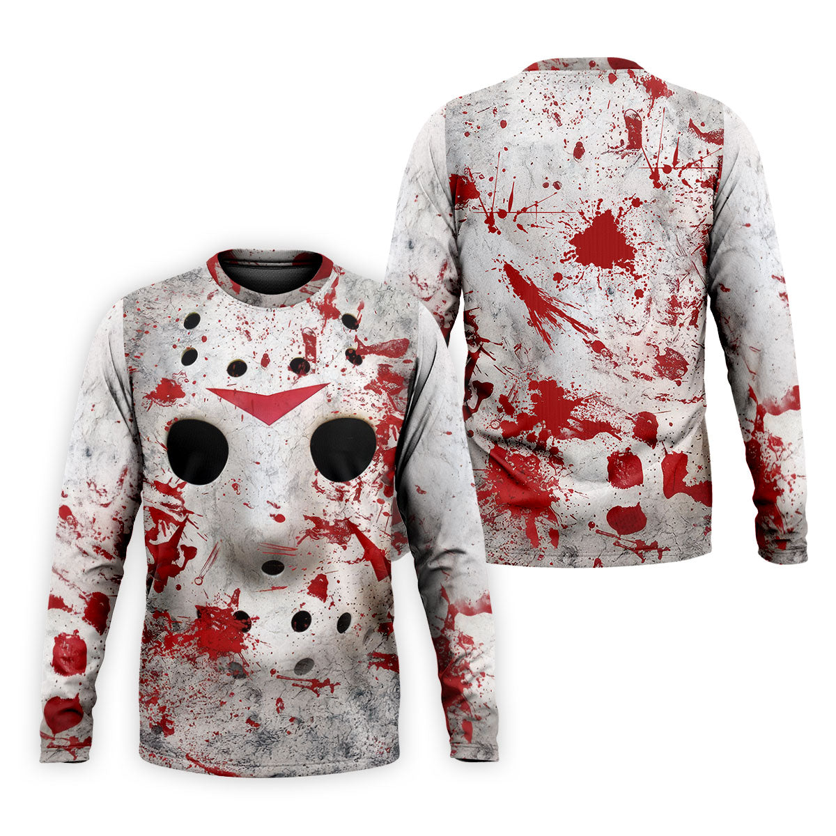 Creepy Mask Face Golf Tops For Men, Horror Character Cosplay Polo Shirtor Men, Halloween Golf Shirt
