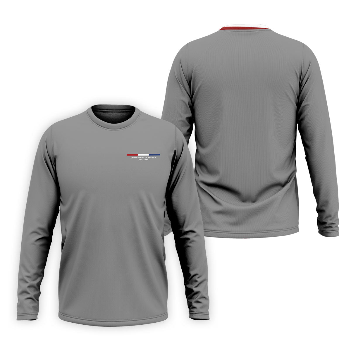 United States Of America 250 Years Grey Golf Shirt, Patriotic Golf Shirt, Golf Shirts For Men