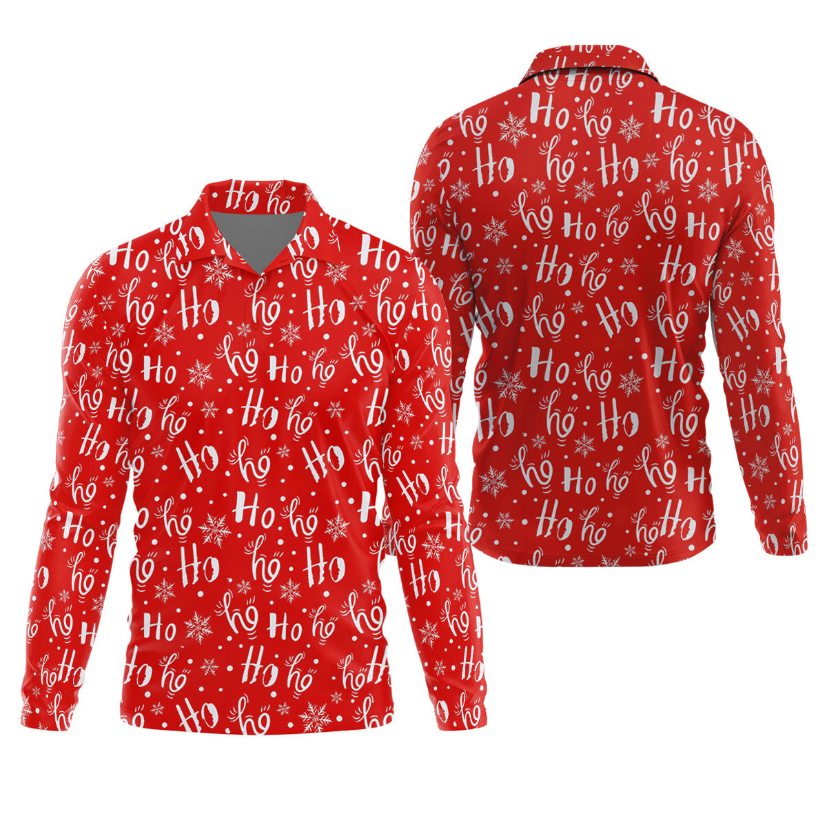 Ho Ho Ho Red Christmas Golf Tops For Men, Fun Golf Shirts For Men, Christmas Golf Shirt, Polo ShirtFor Men