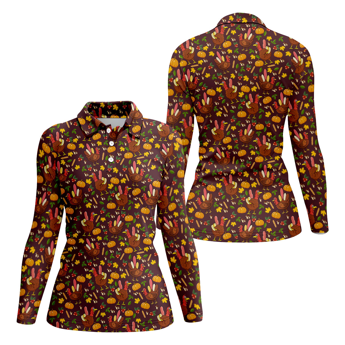 Funny Thanksgiving Ladies Golf Tops, Golf Shirt For Women, Unique Gift For Golfer