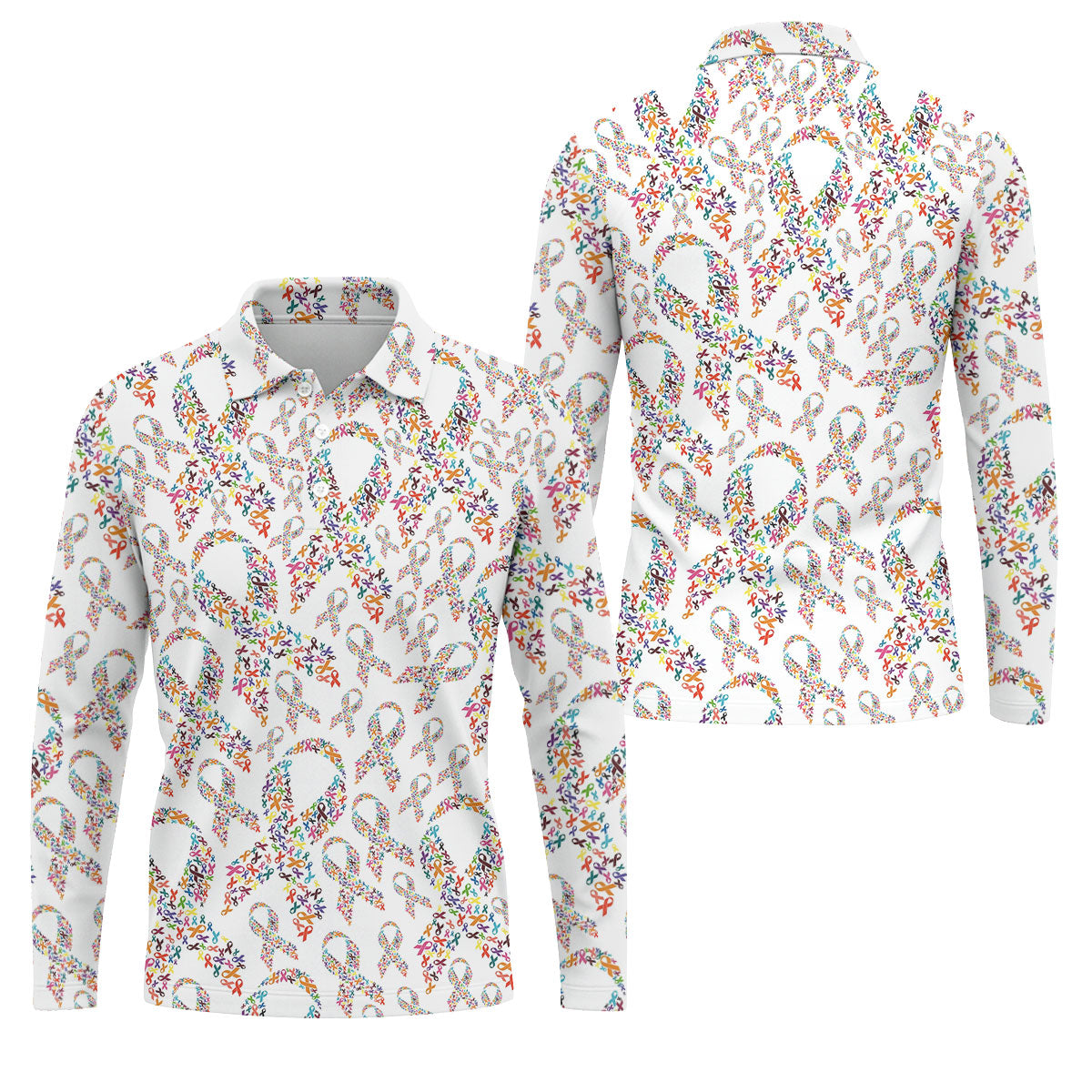 Cancer Awareness Men's Golf Shirt, Cancer Survivor Shirt, Golf Polo Shirt Golf Gift For Men