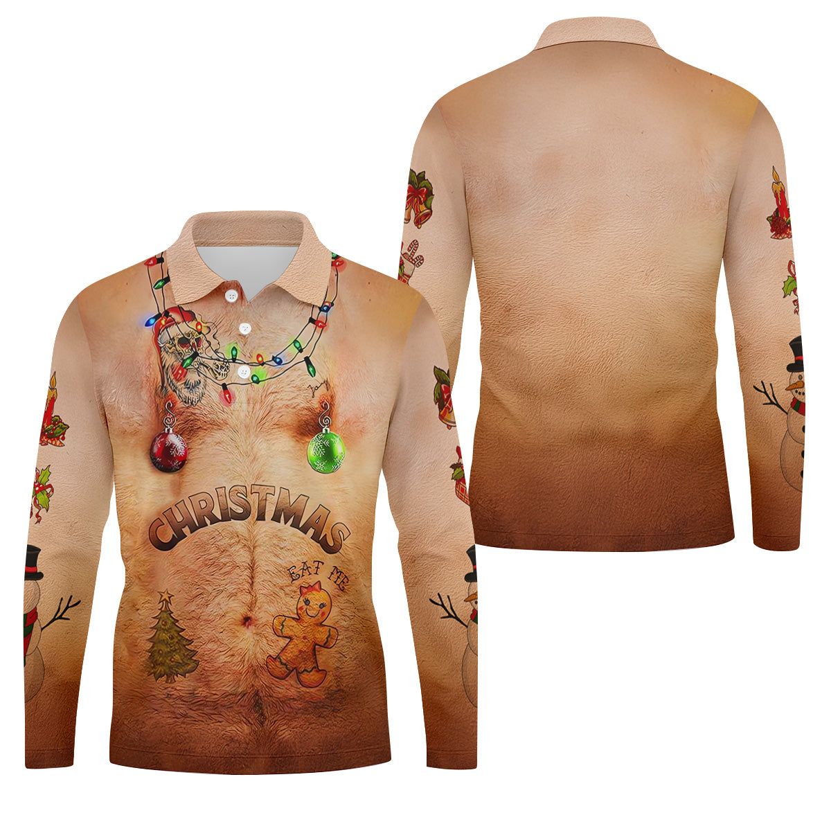 Eat Me Funny Christmas Golf Shirt, Fun Golf Shirts For Men, Unique Gift For Golfer, Polo Shirt Men