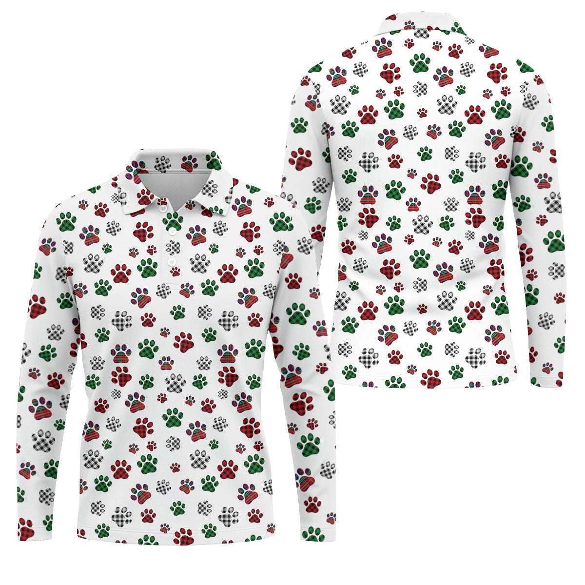 A Heartbeat At My Feet Paw Print Polo Shirtog Lover Gift Unique Gift For Golfer Polo ShirtFor Men