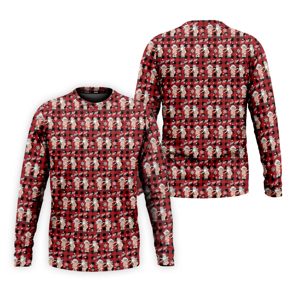 Ho Ho Ho Naughty Couple Funny Santa Christmas Golf Shirt, Fun Golf Shirts For Men, Polo Shirtor Men