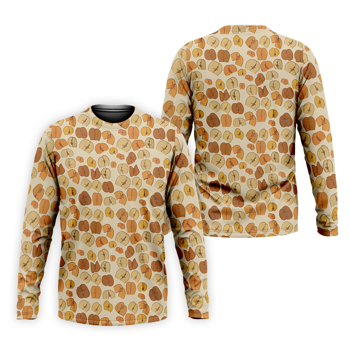 Funny Peach Golf Tops For Men, Men's Funny Golf Shirts, Unique Gift For Golfer, Golfing Apparel