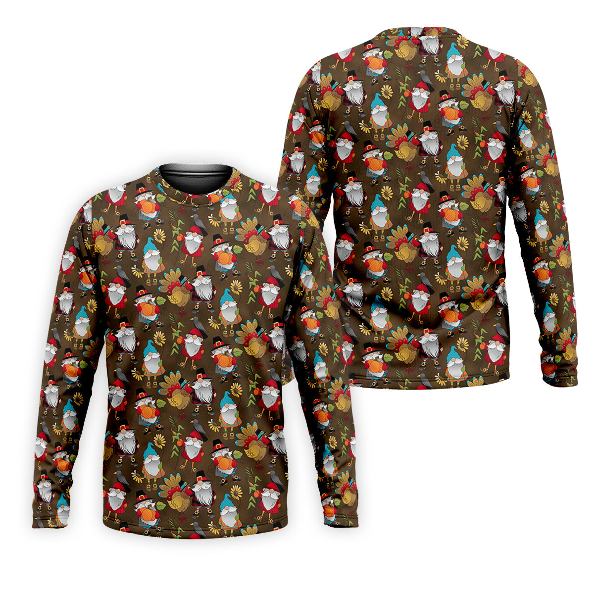 Turkey Gnome Thanksgiving Golf Tops For Men, Fun Golf Shirts For Men, Polo ShirtFor Men, Golfing Apparel