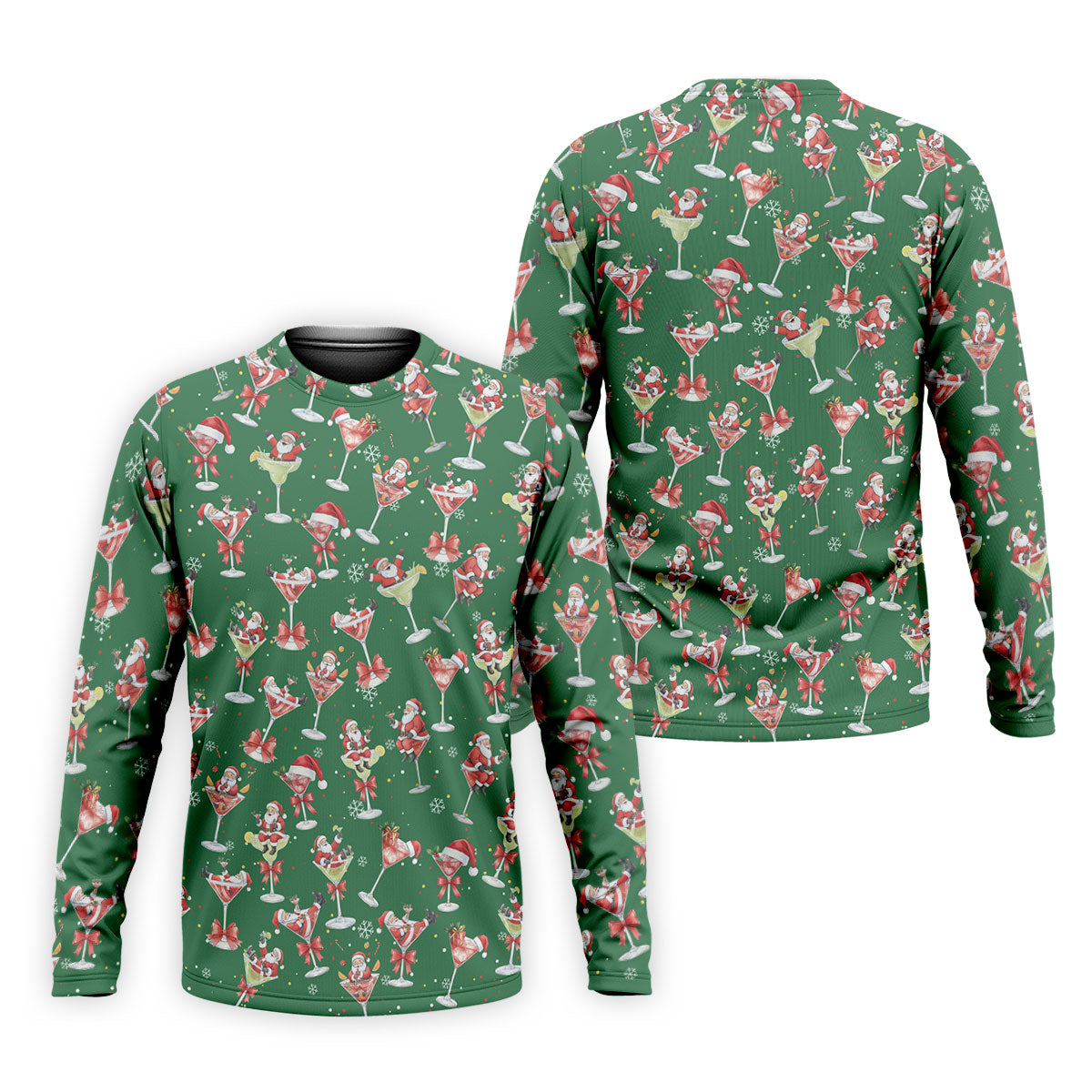 Santa Claus Margarita Christmas Shirt Golf Polo Shirt Unique Gift For Golfer, Fun Golf Shirts For Men