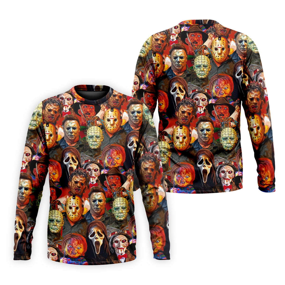 Horror Movie Characters Golf Tops For Men, Halloween Golf Shirt, Unique Gift For Golfer, Polo ShirtFor Men