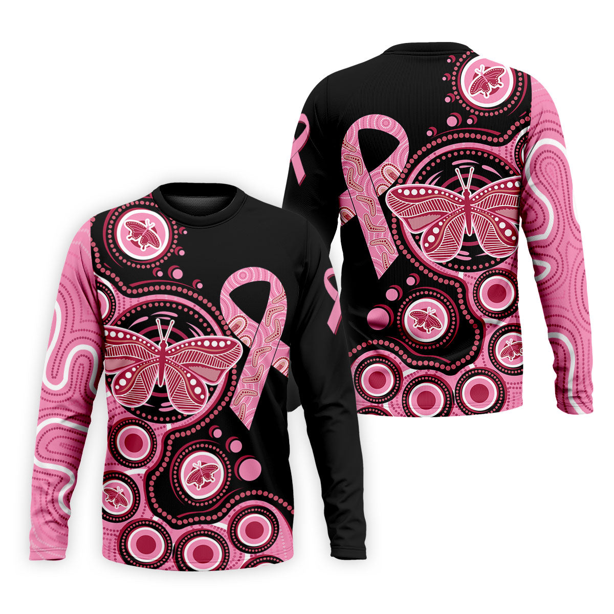 Breast Cancer Pink Butterfly Golf Tops For Men, Cancer Awareness Shirt, Polo ShirtFor Men