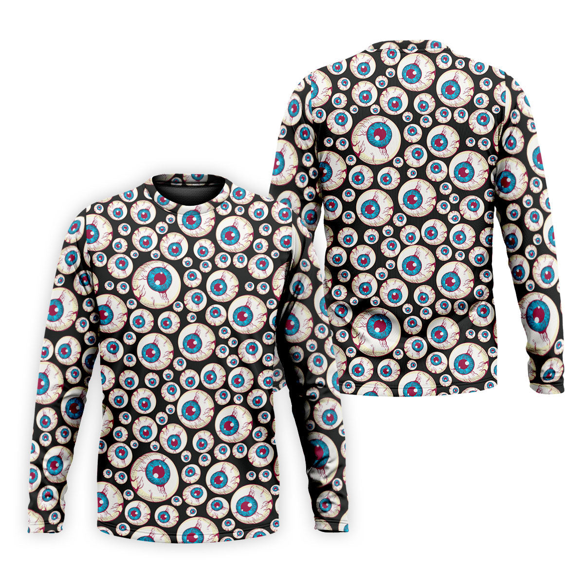 Black And White Eyeball Pattern Golf Tops For Men, Unique Gift For Golfer, Polo For Men