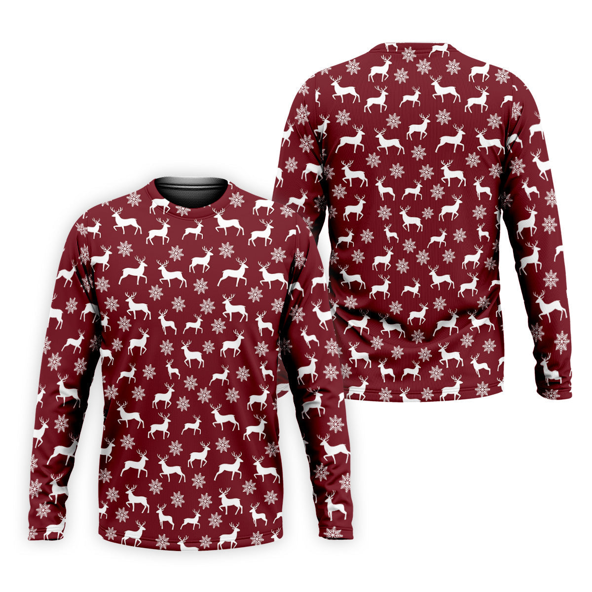 Reindeer Christmas Maroon Golf Shirt, Christmas Golf Shirt, Polo ShirtFor Men, Golf Shirts For Men