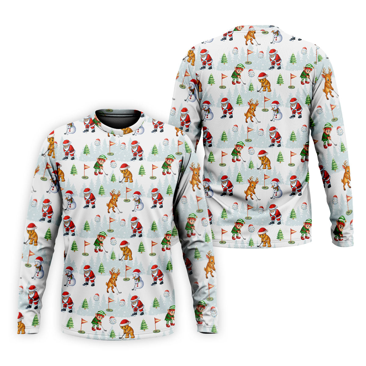 Classic Christmas Characters Golf Tops For Men, Cute Golf Outfit, Fun Golf Shirts For Men, Christmas Golf Shirt
