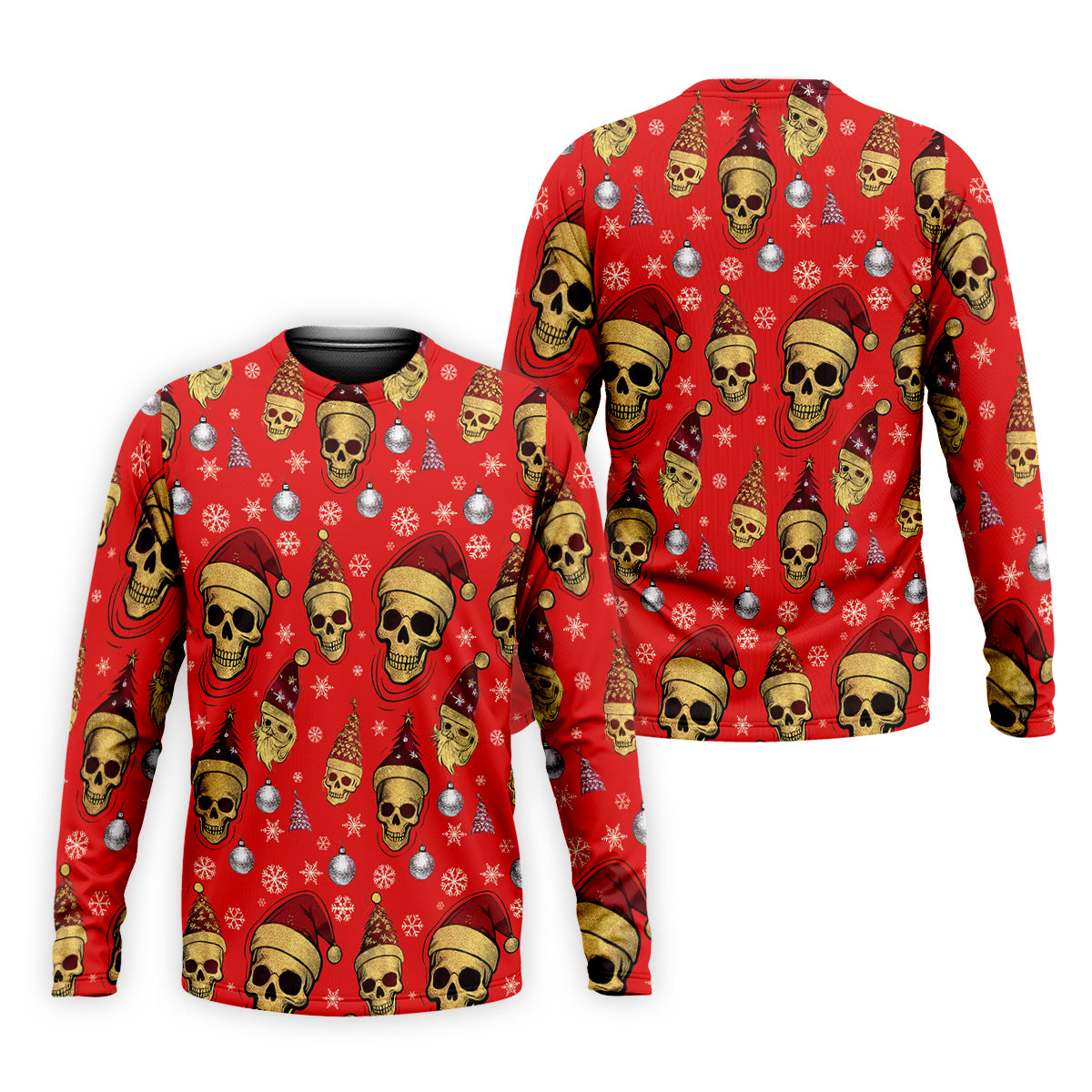 Vintage Skull Christmas Golf Shirt, Red Golf Shirt, Golf Shirts For Men, Cool Golf Gift, Golfing Apparel