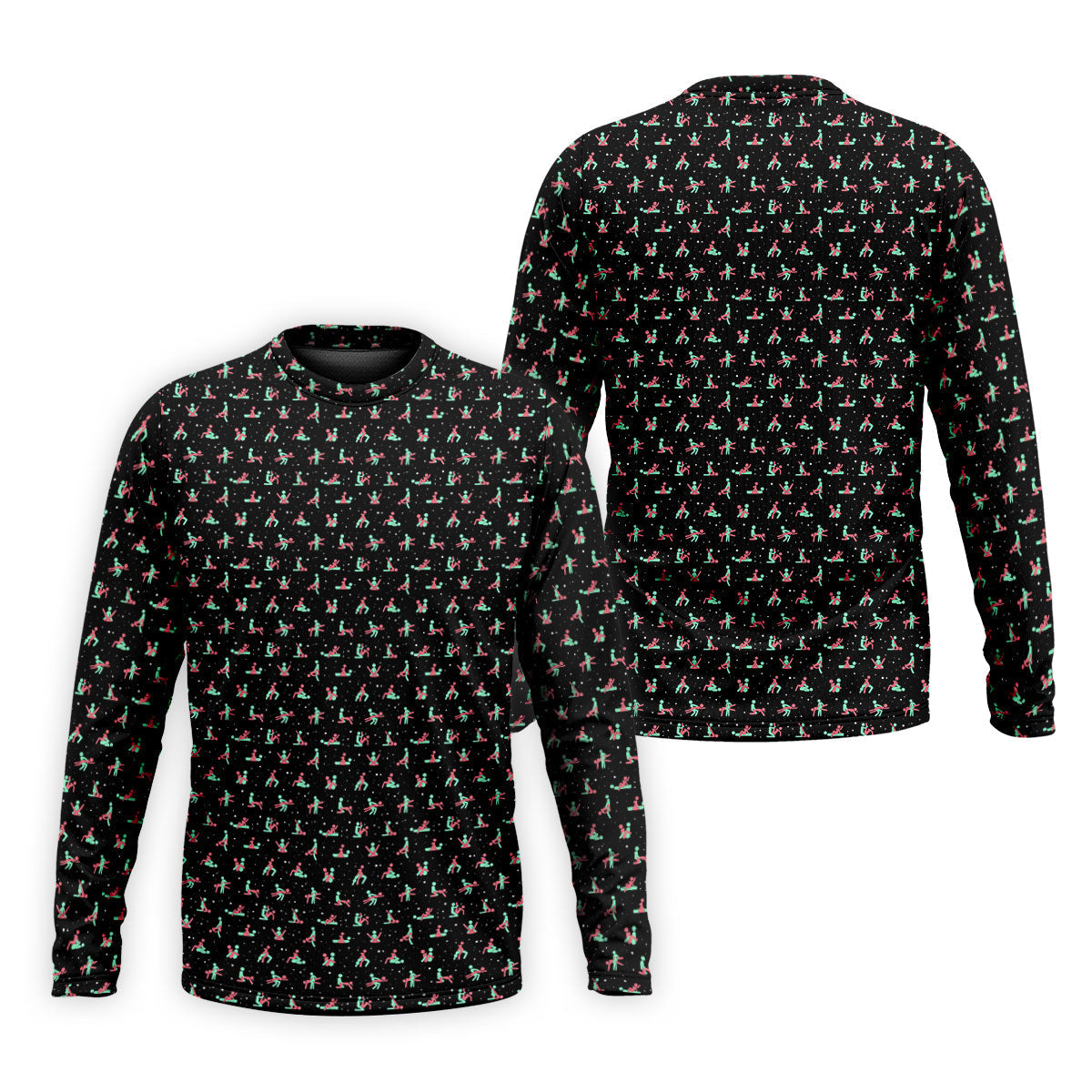 Naughty Couple Snow Pattern Christmas Golf Shirt, Fun Golf Shirts For Men, Golf Gift For Him, Polo ShirtFor Men