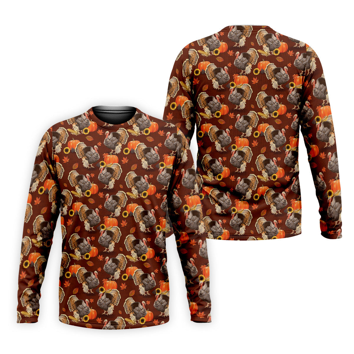 Thanksgiving Day Autumn Turkey Golf Shirt, Fun Golf Shirts For Men, Golfing Apparel, Golf Shirts For Men