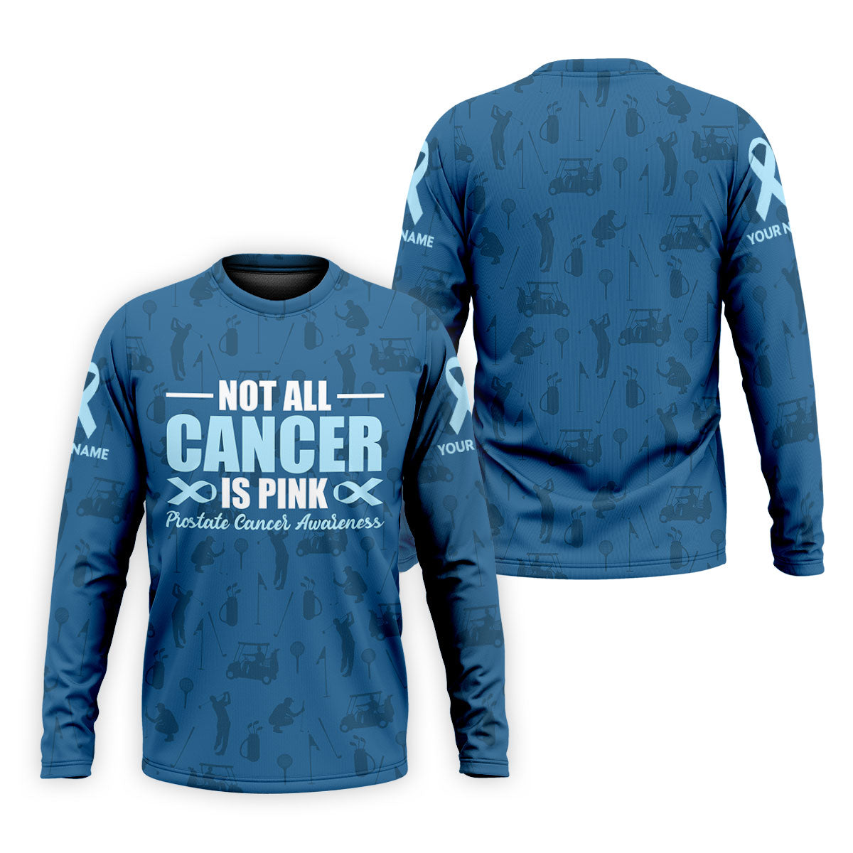 FINAL 4 Not All Cancer Is Pink Prostate Cancer Awareness Men's Polo ShirtProstate Cancer Shirt, Men's Golf Gift