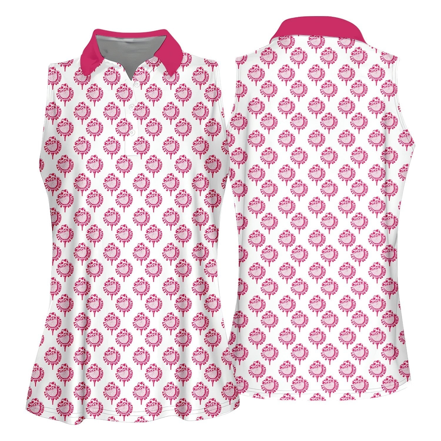 Let's Go Girls Womens Golf Polo ShirtGolfing Apparel, Womens Golf Gifts