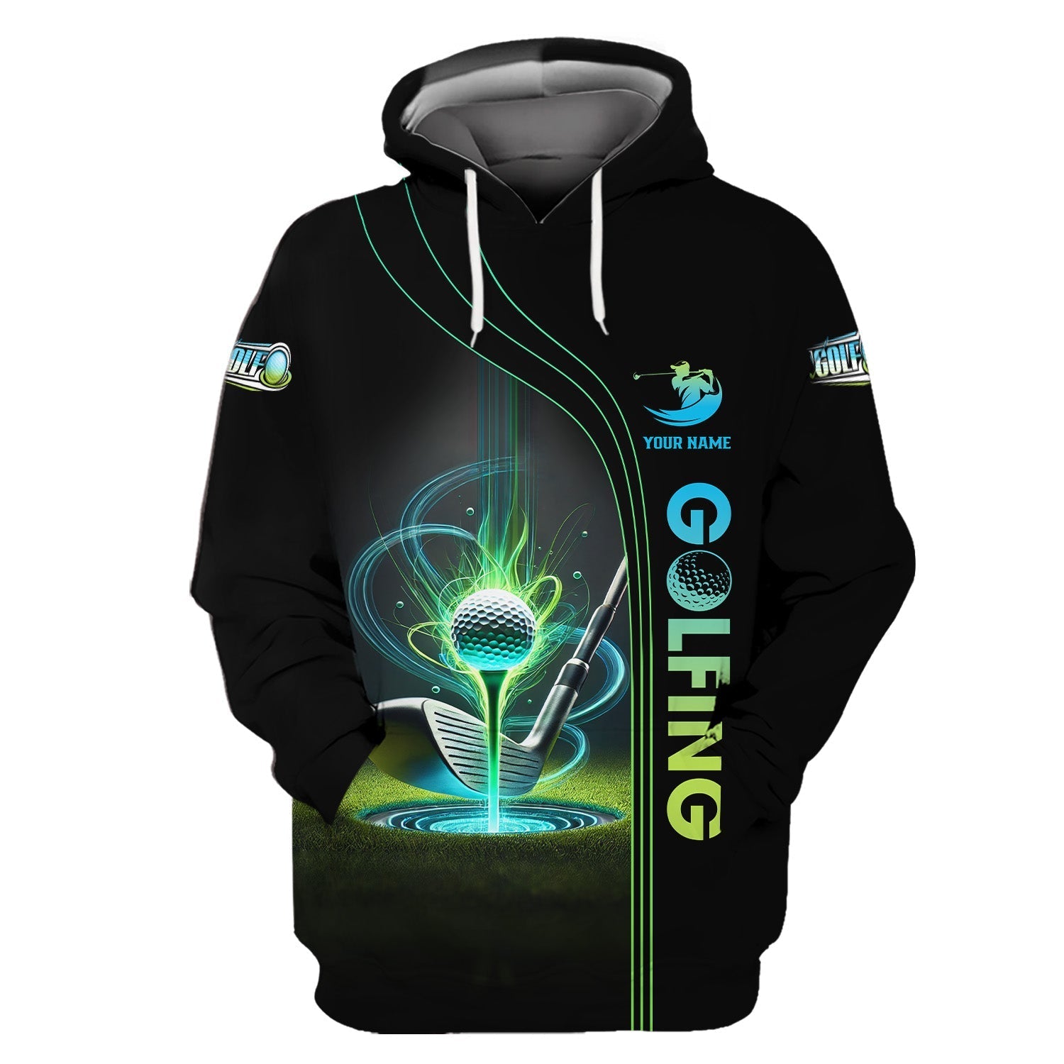 Glowing Golf Custom Polo Shirtolfing Apparel, Mens Golf Polo Shirtift For Golfers