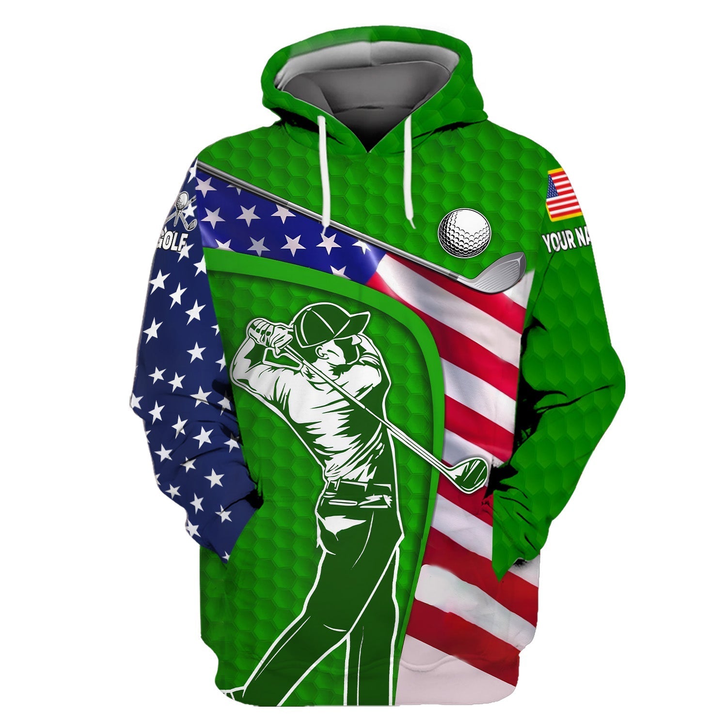 Green Custom Men's Golf Polo ShirtGolfing Apparel, Mens Golf Gift