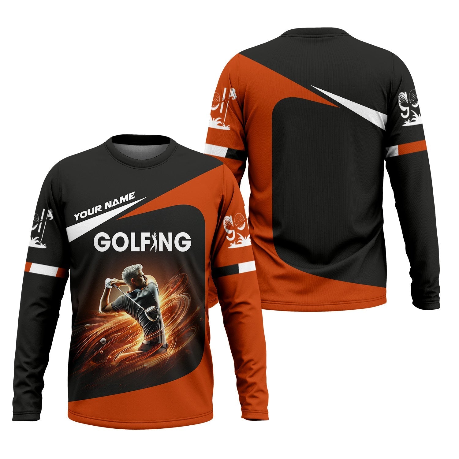Golf Swing Trainer Custom Men's Golf Polo ShirtGolfing Apparel, Gift For Golfers