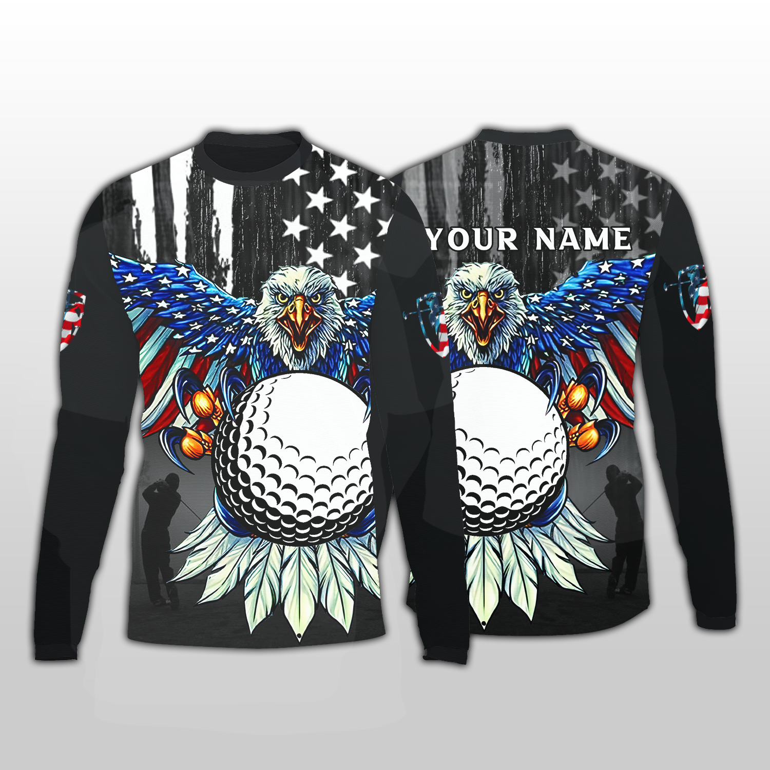 America Eagle Custom Golf Polo Shirtift For Golfers, Golf Gift Ideas