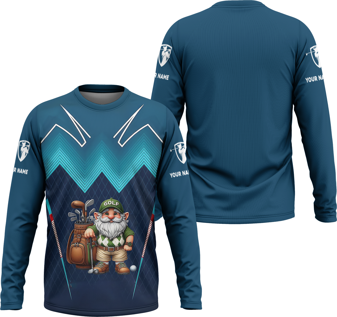 Custom Golfing Gnomes Men's Golf Polo Shirtolfing Apparel, Gift For Golfers