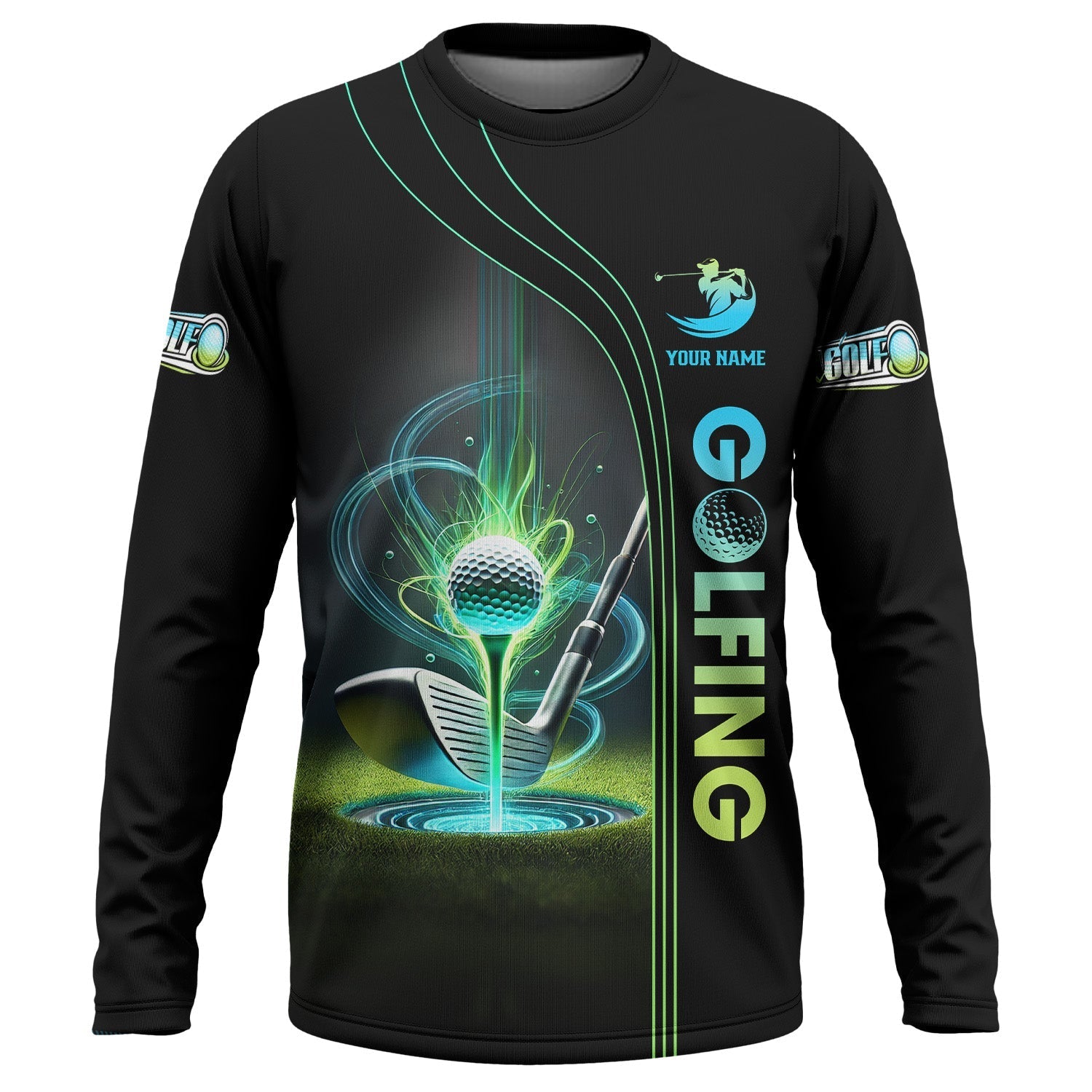 Glowing Golf Custom Polo Shirtolfing Apparel, Mens Golf Polo Shirtift For Golfers