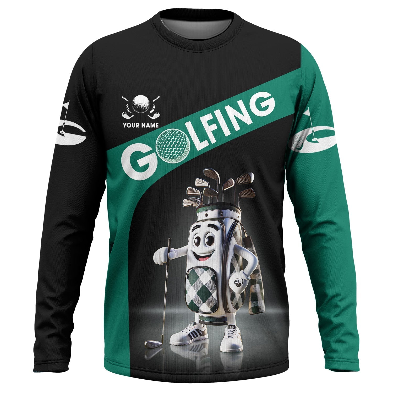 Golfing Custom Funny Men's Golf Polo ShirtGolfing Apparel, Mens Golf Gift